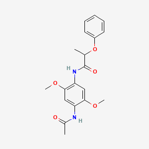 molecular formula C19H22N2O5 B5145404 N-[4-(acetylamino)-2,5-dimethoxyphenyl]-2-phenoxypropanamide 