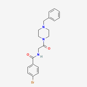 molecular formula C20H22BrN3O2 B5145456 N-[2-(4-benzyl-1-piperazinyl)-2-oxoethyl]-4-bromobenzamide 