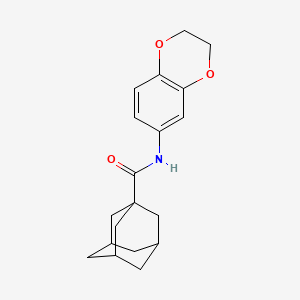 molecular formula C19H23NO3 B5145465 N-(2,3-dihydro-1,4-benzodioxin-6-yl)-1-adamantanecarboxamide 