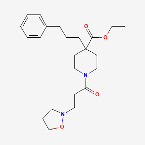 molecular formula C23H34N2O4 B5145483 ethyl 1-[3-(2-isoxazolidinyl)propanoyl]-4-(3-phenylpropyl)-4-piperidinecarboxylate 