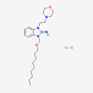 molecular formula C23H39ClN4O2 B5145491 1-[2-(4-morpholinyl)ethyl]-3-[(nonyloxy)methyl]-1,3-dihydro-2H-benzimidazol-2-imine hydrochloride 