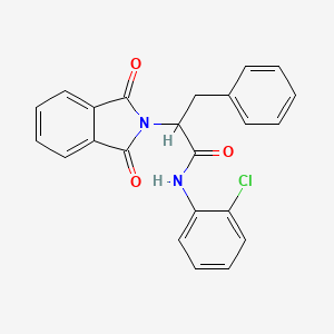 molecular formula C23H17ClN2O3 B5145498 N-(2-chlorophenyl)-2-(1,3-dioxo-1,3-dihydro-2H-isoindol-2-yl)-3-phenylpropanamide 