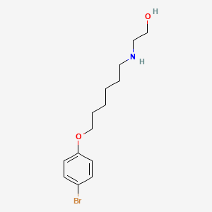 molecular formula C14H22BrNO2 B5145500 2-{[6-(4-bromophenoxy)hexyl]amino}ethanol 