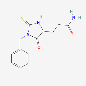 molecular formula C13H15N3O2S B5145524 3-(1-benzyl-5-oxo-2-thioxo-4-imidazolidinyl)propanamide 