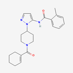 N-{1-[1-(1-cyclohexen-1-ylcarbonyl)-4-piperidinyl]-1H-pyrazol-5-yl}-2-methylbenzamide