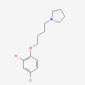 molecular formula C14H19BrClNO B5145555 1-[4-(2-bromo-4-chlorophenoxy)butyl]pyrrolidine 