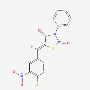 molecular formula C16H9BrN2O4S B5145582 5-(4-bromo-3-nitrobenzylidene)-3-phenyl-1,3-thiazolidine-2,4-dione 