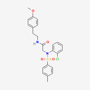 molecular formula C24H25ClN2O4S B5145599 N~2~-(2-chlorophenyl)-N~1~-[2-(4-methoxyphenyl)ethyl]-N~2~-[(4-methylphenyl)sulfonyl]glycinamide 