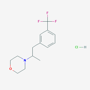 molecular formula C14H19ClF3NO B5145634 4-{1-methyl-2-[3-(trifluoromethyl)phenyl]ethyl}morpholine hydrochloride 