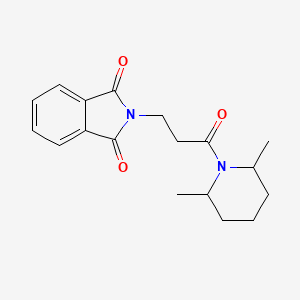 molecular formula C18H22N2O3 B5145661 2-[3-(2,6-dimethyl-1-piperidinyl)-3-oxopropyl]-1H-isoindole-1,3(2H)-dione 