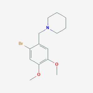 molecular formula C14H20BrNO2 B5145698 1-(2-bromo-4,5-dimethoxybenzyl)piperidine 