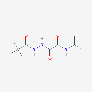 molecular formula C10H19N3O3 B5145701 2-[2-(2,2-dimethylpropanoyl)hydrazino]-N-isopropyl-2-oxoacetamide 
