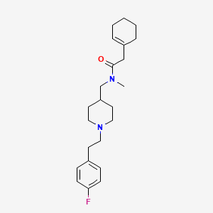 molecular formula C23H33FN2O B5145728 2-(1-cyclohexen-1-yl)-N-({1-[2-(4-fluorophenyl)ethyl]-4-piperidinyl}methyl)-N-methylacetamide 