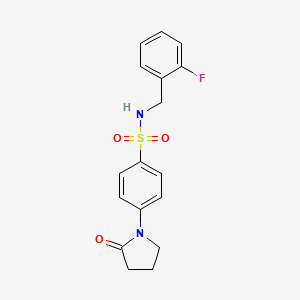 N-(2-fluorobenzyl)-4-(2-oxo-1-pyrrolidinyl)benzenesulfonamide