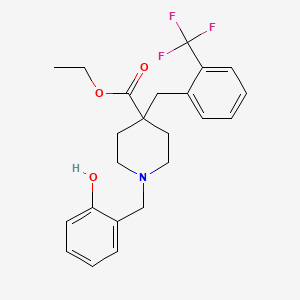 ethyl 1-(2-hydroxybenzyl)-4-[2-(trifluoromethyl)benzyl]-4-piperidinecarboxylate