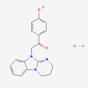 2-(3,4-dihydropyrimido[1,2-a]benzimidazol-10(2H)-yl)-1-(4-hydroxyphenyl)ethanone hydrobromide