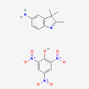 molecular formula C17H17N5O7 B5145768 2,4,6-trinitrophenol - 2,3,3-trimethyl-3H-indol-5-amine (1:1) 