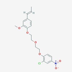 molecular formula C20H22ClNO6 B5145769 2-chloro-1-(2-{2-[2-methoxy-4-(1-propen-1-yl)phenoxy]ethoxy}ethoxy)-4-nitrobenzene 