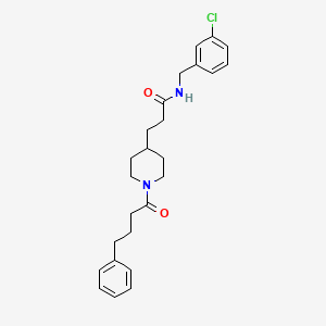 molecular formula C25H31ClN2O2 B5145785 N-(3-chlorobenzyl)-3-[1-(4-phenylbutanoyl)-4-piperidinyl]propanamide 
