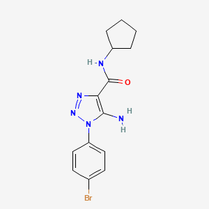 5-amino-1-(4-bromophenyl)-N-cyclopentyl-1H-1,2,3-triazole-4-carboxamide