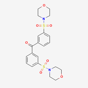 molecular formula C21H24N2O7S2 B5145805 bis[3-(4-morpholinylsulfonyl)phenyl]methanone 