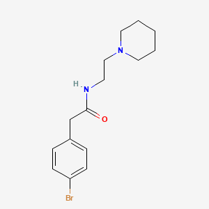 molecular formula C15H21BrN2O B5145809 2-(4-bromophenyl)-N-[2-(piperidin-1-yl)ethyl]acetamide 