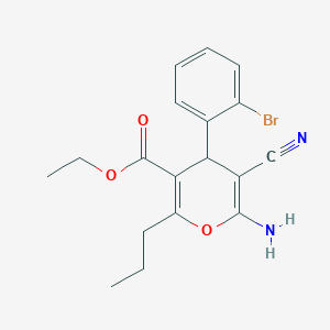 molecular formula C18H19BrN2O3 B5145812 ethyl 6-amino-4-(2-bromophenyl)-5-cyano-2-propyl-4H-pyran-3-carboxylate 