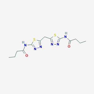 molecular formula C13H18N6O2S2 B5145828 N,N'-(methylenedi-1,3,4-thiadiazole-5,2-diyl)dibutanamide 