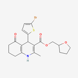 tetrahydro-2-furanylmethyl 4-(5-bromo-2-thienyl)-2-methyl-5-oxo-1,4,5,6,7,8-hexahydro-3-quinolinecarboxylate
