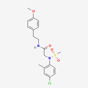 molecular formula C19H23ClN2O4S B5145840 N~2~-(4-chloro-2-methylphenyl)-N~1~-[2-(4-methoxyphenyl)ethyl]-N~2~-(methylsulfonyl)glycinamide 