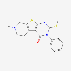molecular formula C17H17N3OS2 B5145848 7-methyl-2-(methylthio)-3-phenyl-5,6,7,8-tetrahydropyrido[4',3':4,5]thieno[2,3-d]pyrimidin-4(3H)-one 