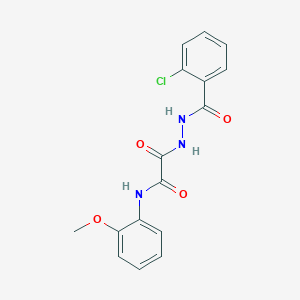 molecular formula C16H14ClN3O4 B5145868 2-[2-(2-chlorobenzoyl)hydrazino]-N-(2-methoxyphenyl)-2-oxoacetamide 