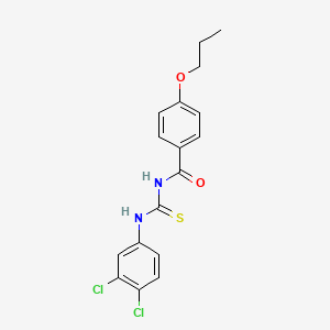 molecular formula C17H16Cl2N2O2S B5145881 N-{[(3,4-dichlorophenyl)amino]carbonothioyl}-4-propoxybenzamide 