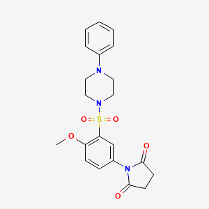 1-{4-methoxy-3-[(4-phenyl-1-piperazinyl)sulfonyl]phenyl}-2,5-pyrrolidinedione