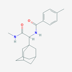 molecular formula C21H28N2O2 B5145922 N-[1-(1-adamantyl)-2-(methylamino)-2-oxoethyl]-4-methylbenzamide 