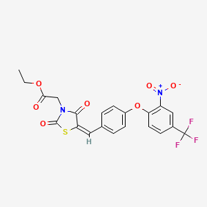 ethyl (5-{4-[2-nitro-4-(trifluoromethyl)phenoxy]benzylidene}-2,4-dioxo-1,3-thiazolidin-3-yl)acetate