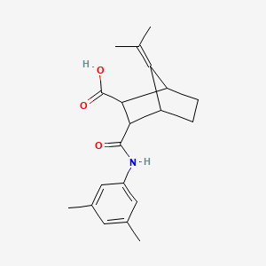 molecular formula C20H25NO3 B5145978 3-{[(3,5-dimethylphenyl)amino]carbonyl}-7-(1-methylethylidene)bicyclo[2.2.1]heptane-2-carboxylic acid 