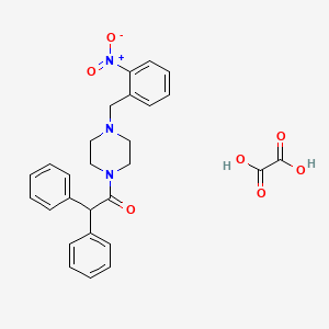 1-(diphenylacetyl)-4-(2-nitrobenzyl)piperazine oxalate