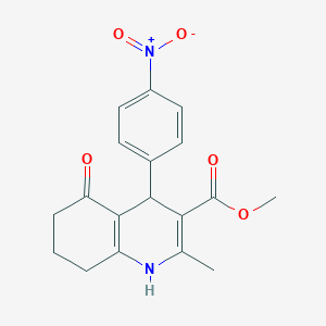 molecular formula C18H18N2O5 B5146001 methyl 2-methyl-4-(4-nitrophenyl)-5-oxo-1,4,5,6,7,8-hexahydro-3-quinolinecarboxylate 
