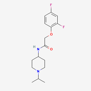 molecular formula C16H22F2N2O2 B5146040 2-(2,4-difluorophenoxy)-N-(1-isopropyl-4-piperidinyl)acetamide 