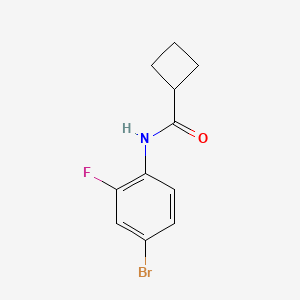 molecular formula C11H11BrFNO B5146057 N-(4-bromo-2-fluorophenyl)cyclobutanecarboxamide 