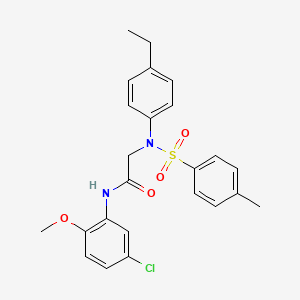 molecular formula C24H25ClN2O4S B5146062 N~1~-(5-chloro-2-methoxyphenyl)-N~2~-(4-ethylphenyl)-N~2~-[(4-methylphenyl)sulfonyl]glycinamide 