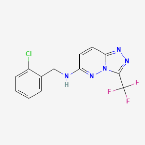 molecular formula C13H9ClF3N5 B5146068 N-(2-chlorobenzyl)-3-(trifluoromethyl)[1,2,4]triazolo[4,3-b]pyridazin-6-amine 