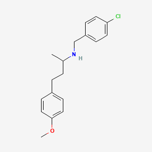 molecular formula C18H22ClNO B5146104 (4-chlorobenzyl)[3-(4-methoxyphenyl)-1-methylpropyl]amine 