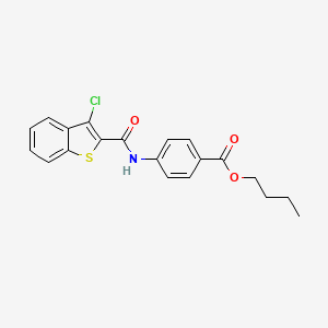 molecular formula C20H18ClNO3S B5146114 butyl 4-{[(3-chloro-1-benzothien-2-yl)carbonyl]amino}benzoate CAS No. 6251-27-0