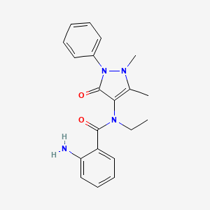 molecular formula C20H22N4O2 B5146120 2-氨基-N-(1,5-二甲基-3-氧代-2-苯基-2,3-二氢-1H-吡唑-4-基)-N-乙基苯甲酰胺 CAS No. 15166-22-0