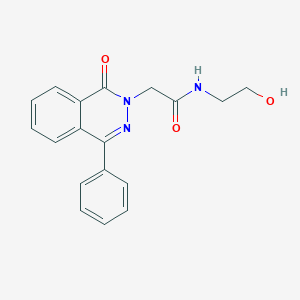 molecular formula C18H17N3O3 B5146138 N-(2-hydroxyethyl)-2-(1-oxo-4-phenyl-2(1H)-phthalazinyl)acetamide 