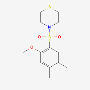 molecular formula C13H19NO3S2 B5146146 4-[(2-methoxy-4,5-dimethylphenyl)sulfonyl]thiomorpholine 