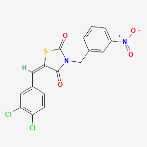 (5E)-5-[(3,4-dichlorophenyl)methylidene]-3-[(3-nitrophenyl)methyl]-1,3-thiazolidine-2,4-dione