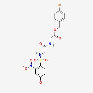 4-bromobenzyl N-[(4-methoxy-2-nitrophenyl)sulfonyl]glycylglycinate